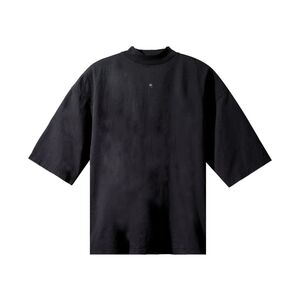 Yeezy Gap Engineered by Balenciaga Logo 3/4 Sleeve Tee 'Black' Oversized Medium